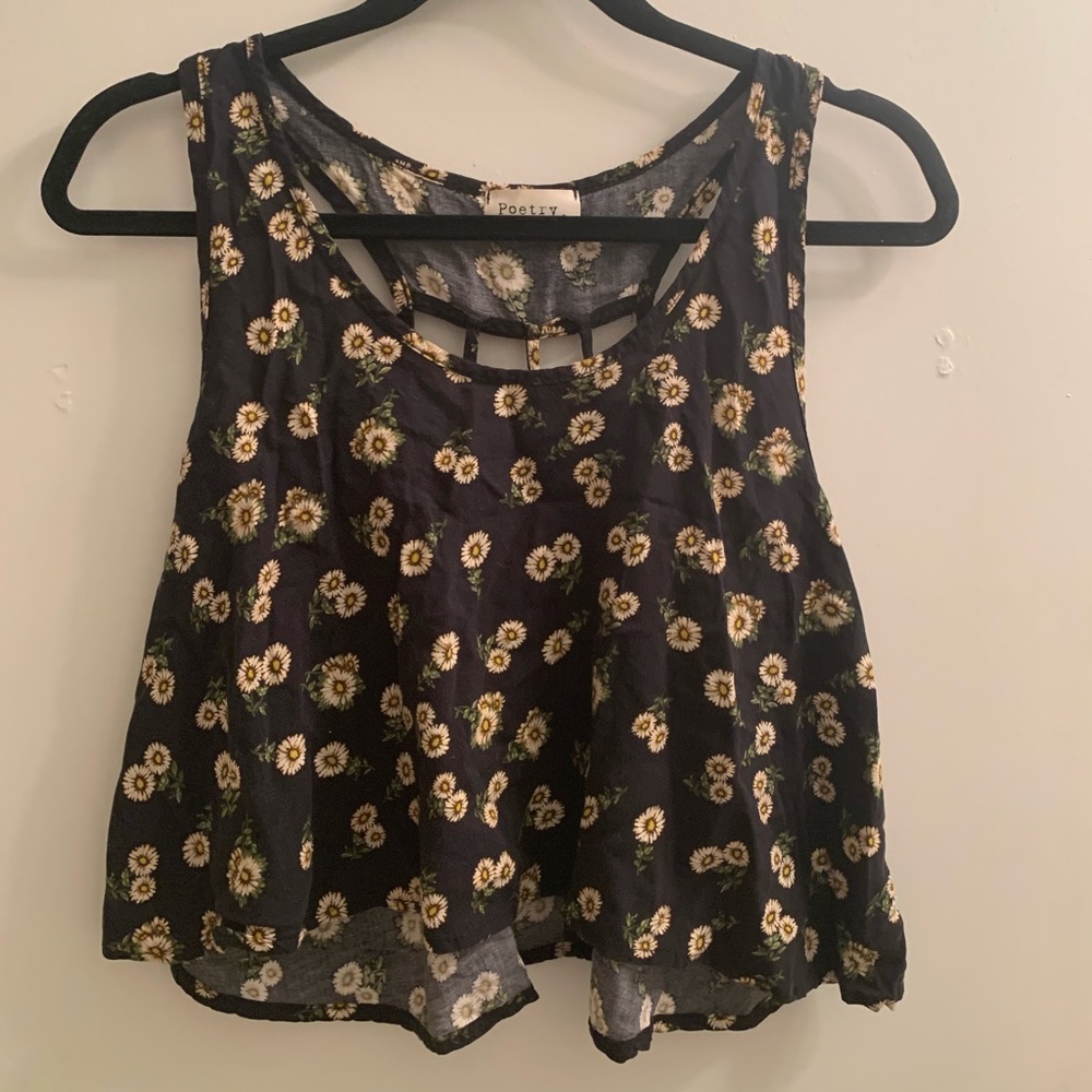 Sunflower flowy crop top